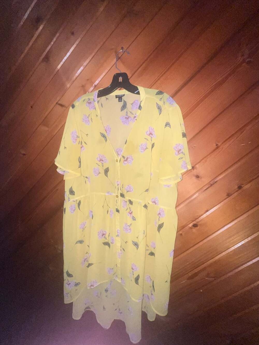 Torrid Lexie Babydoll Chiffon Hi-Lo Floral Tunic